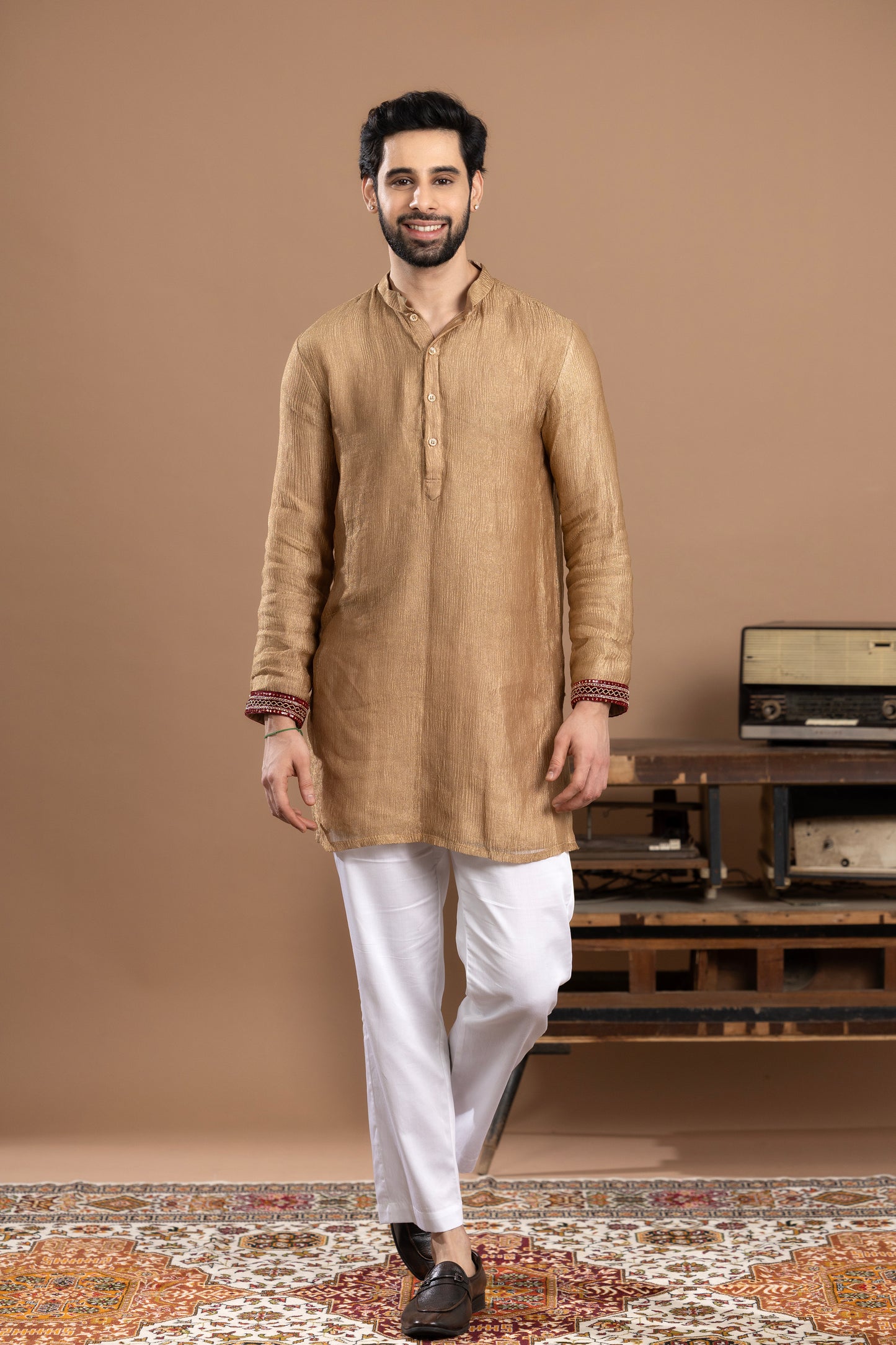 Rivaaj - Golden kurta and pant