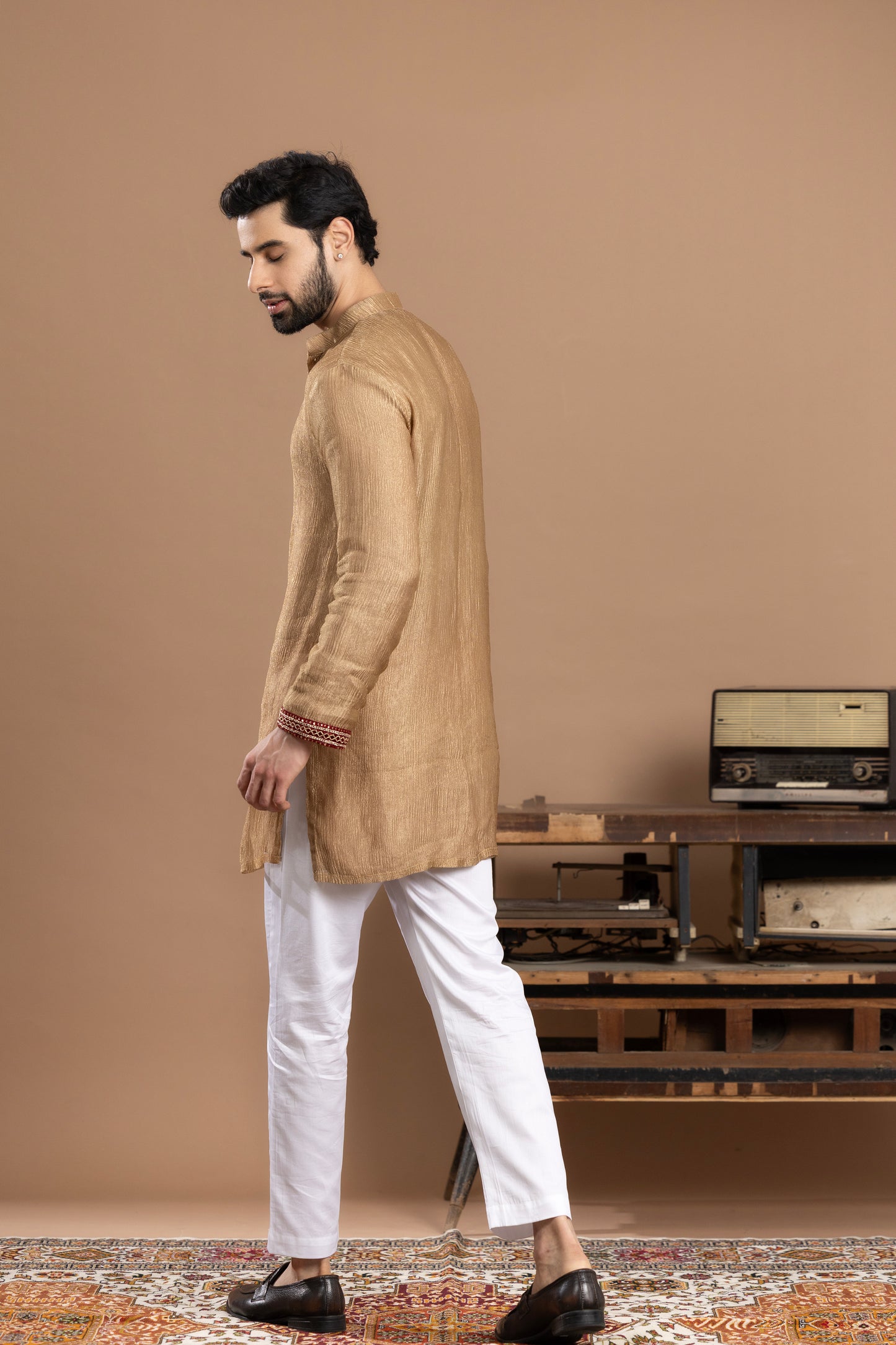 Rivaaj - Golden kurta and pant