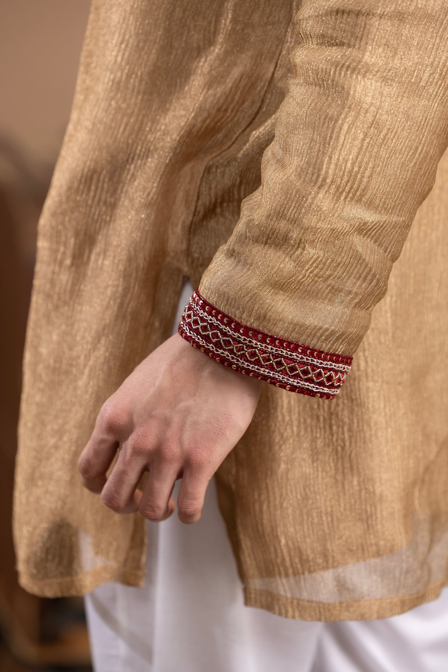 Rivaaj - Golden kurta and pant