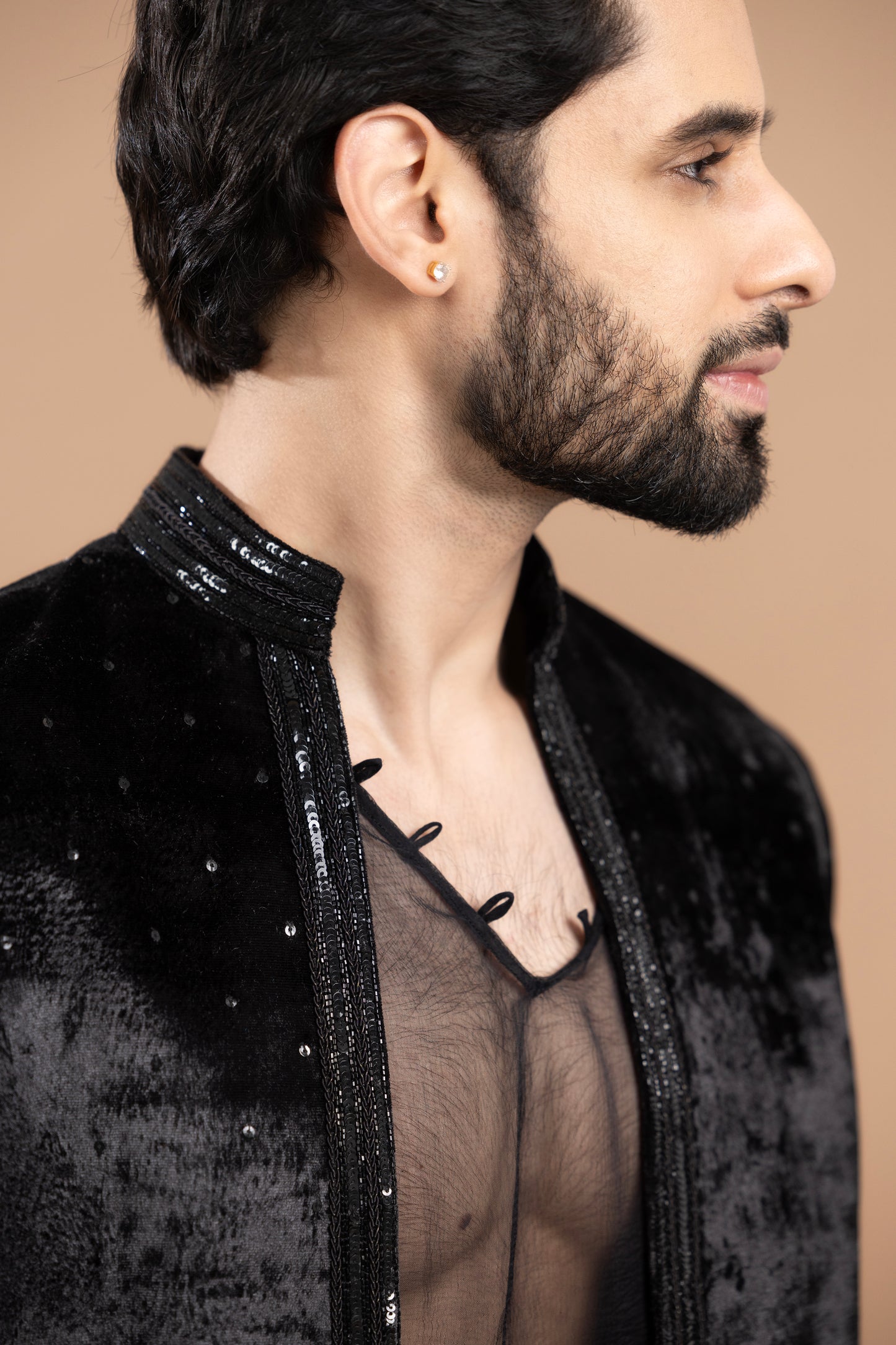 Rivaaj - sequined blazer with pant