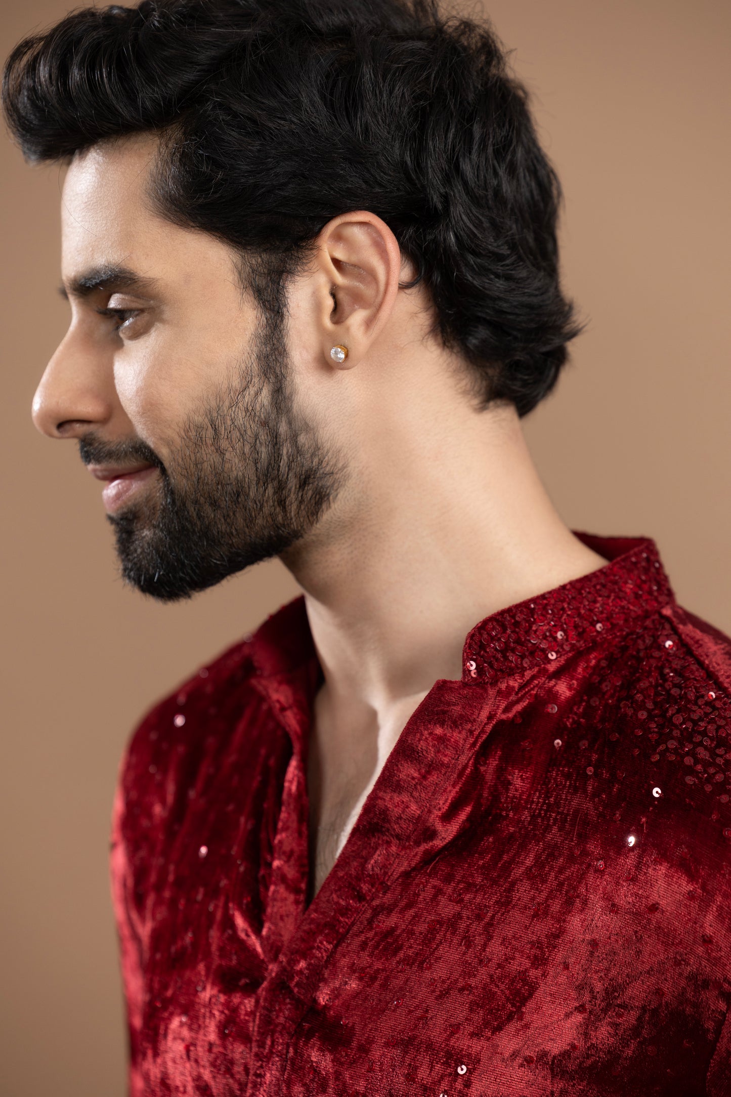 Rivaaj - Sequined Kurta and pant - Maroon