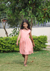 Girls Peach Perfection Cotton Dress