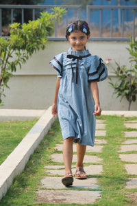 Blueberry Noir Cotton Dress