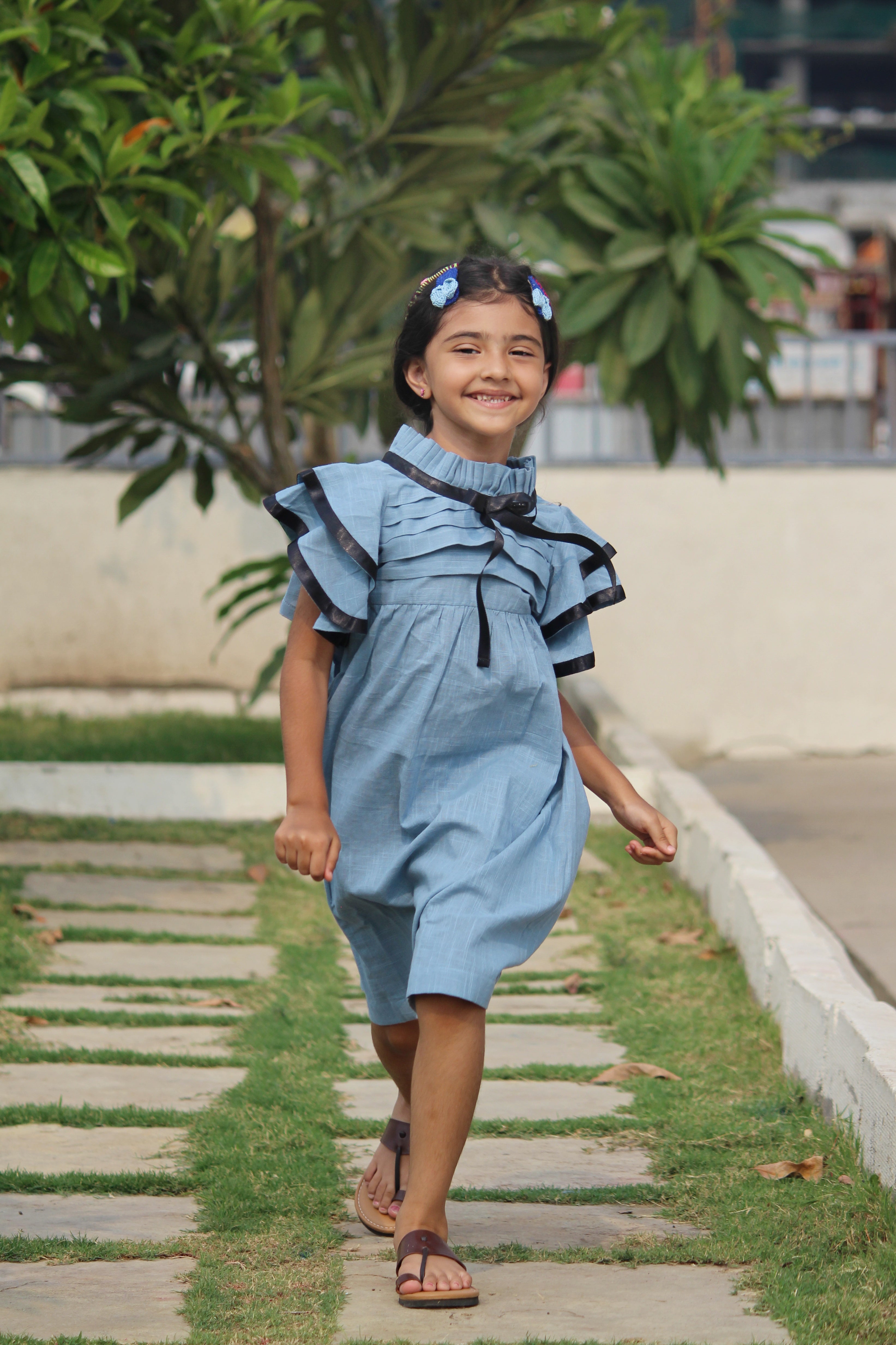 Blueberry Noir Cotton Dress