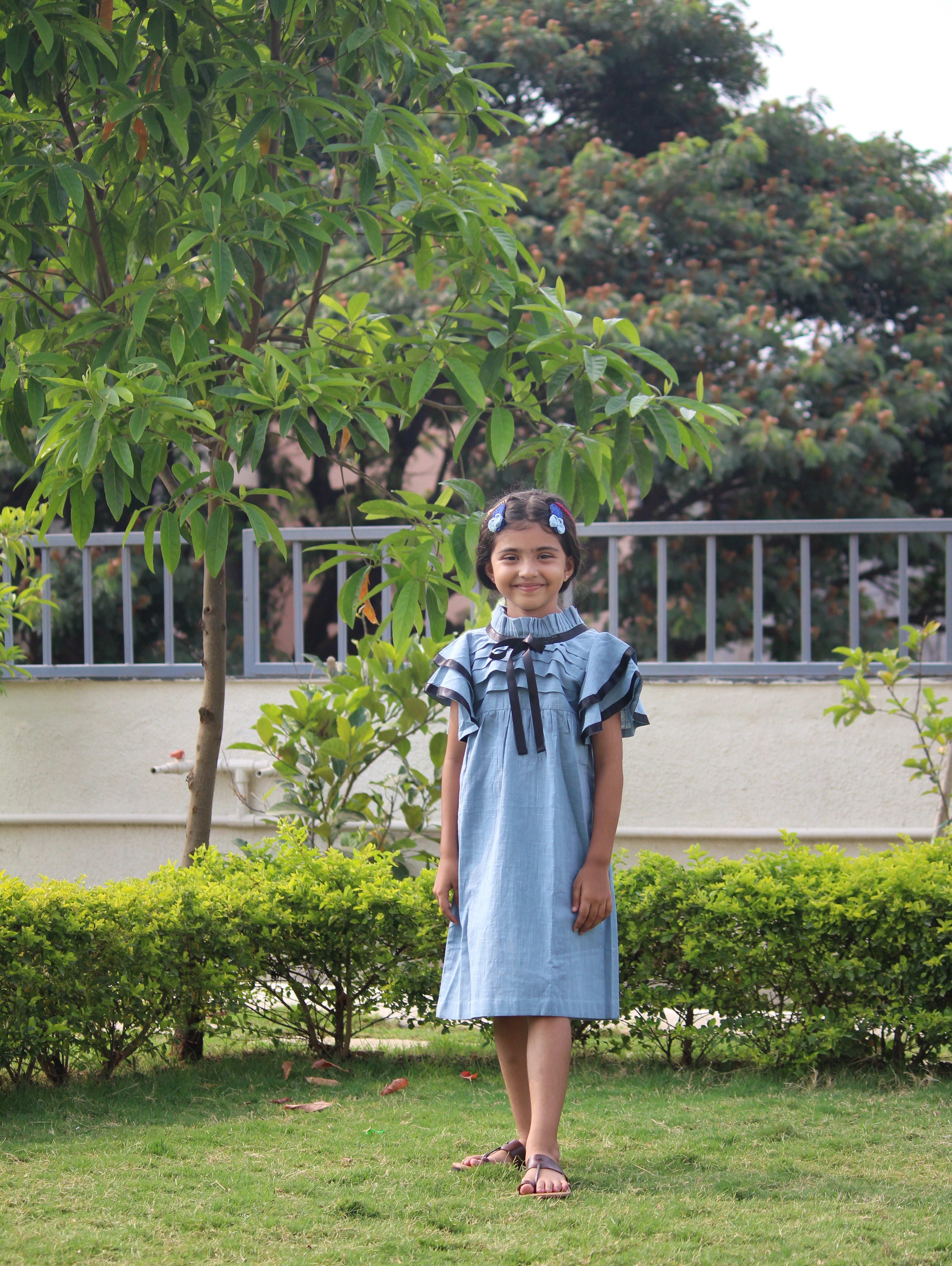 Blueberry Noir Cotton Dress