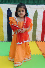 Load image into Gallery viewer, Orange and red lehenga
