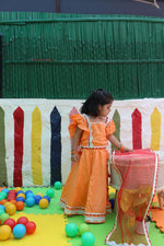 Load image into Gallery viewer, Orange and red lehenga
