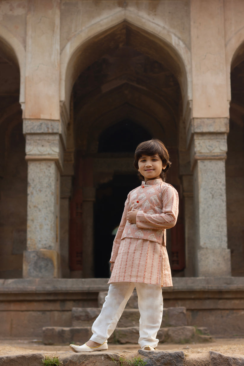 Virsa- Kurta payjama and jacket set for boys