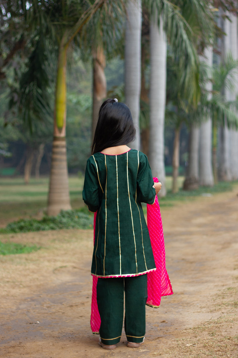 Azma - Girls green Kurta Payjama