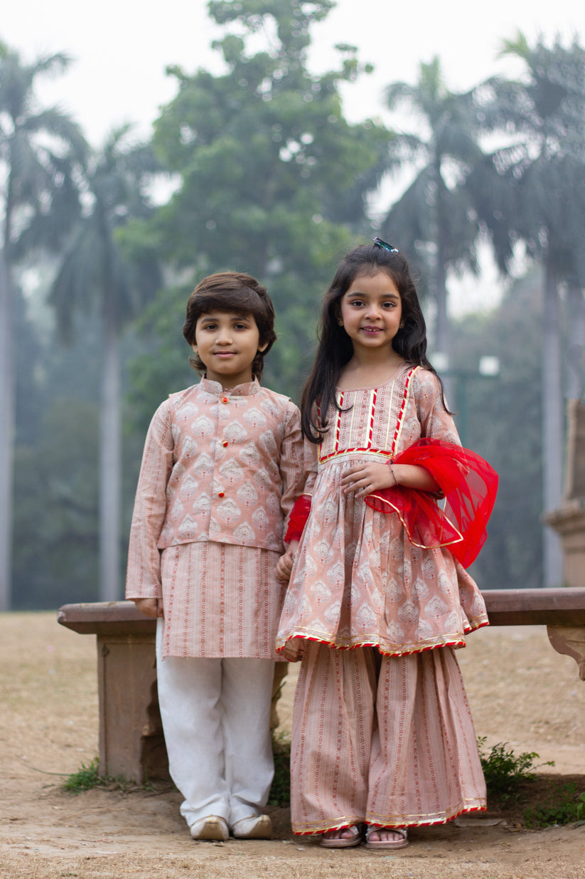 Virsa- Kurta payjama and jacket set for boys