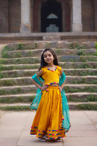 Genda - mustard lehenga with dupatta