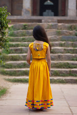 Load image into Gallery viewer, Genda - mustard lehenga with dupatta
