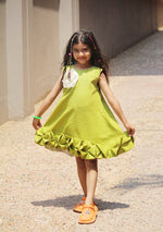 Load image into Gallery viewer, Lime Charm Cotton Dress
