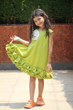 Load image into Gallery viewer, Lime Charm Cotton Dress
