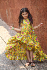 Load image into Gallery viewer, Girls Flamenco Blossom High-Low Dress
