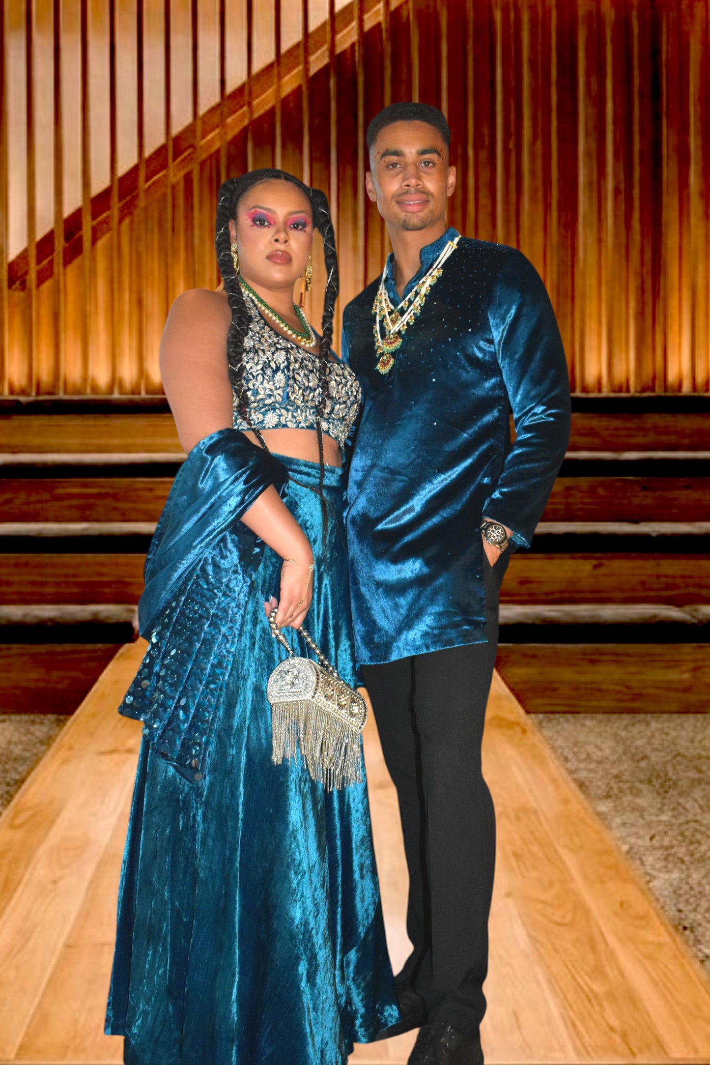 Rivaaj Persian Blue Lehenga