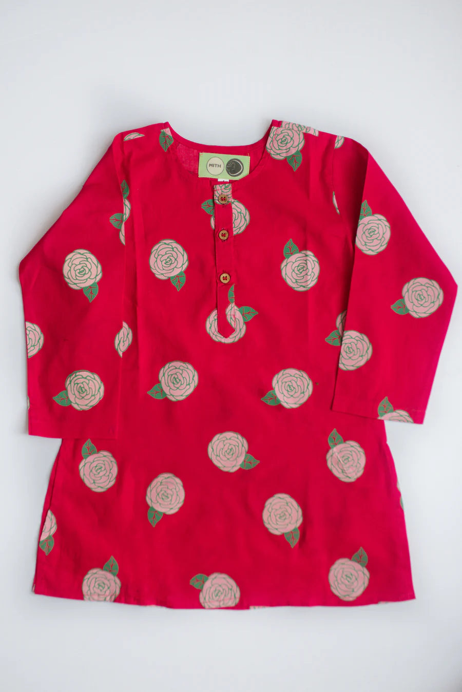 Blooming Red Ethnic Kurta Payjama for girls