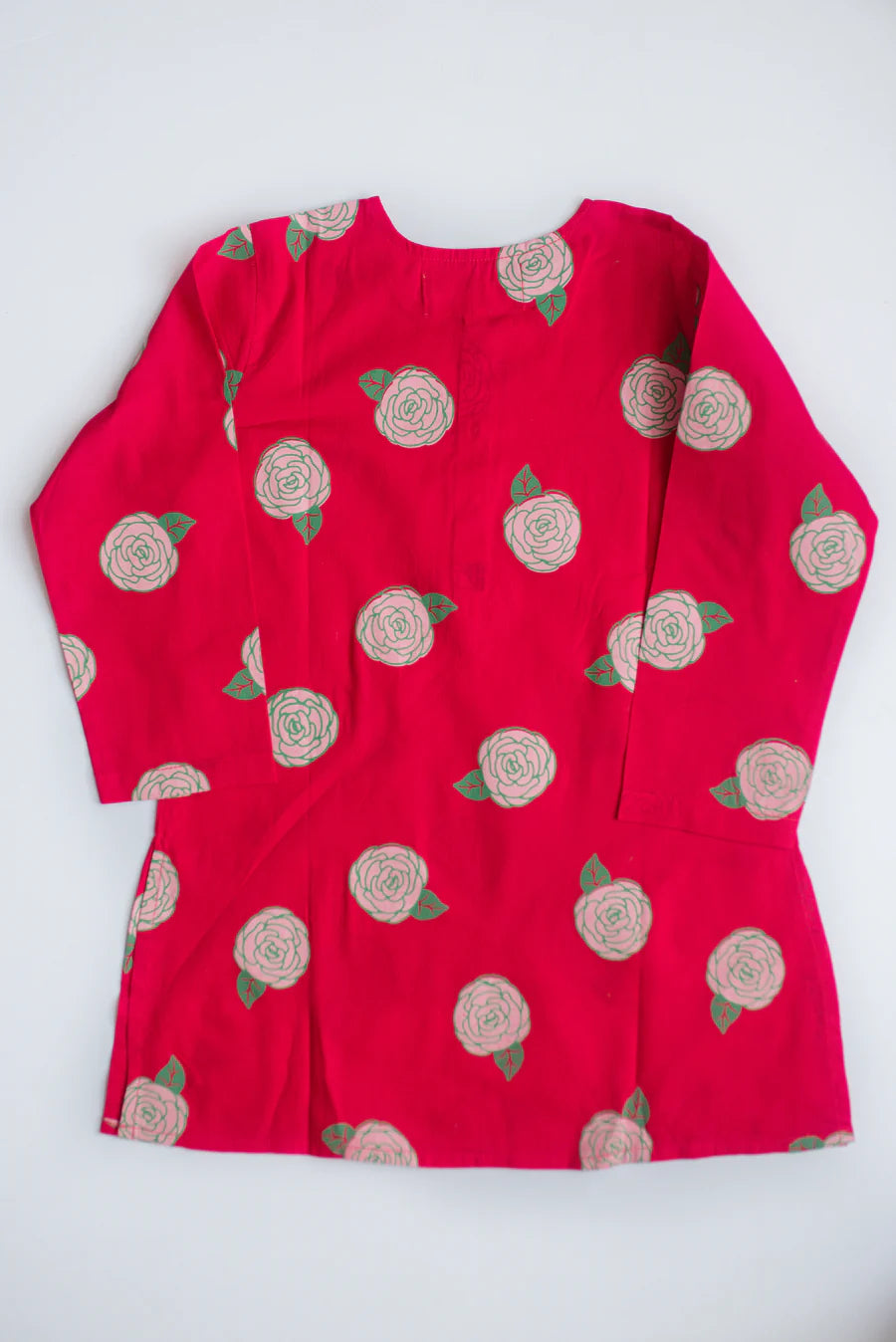 Blooming Red Ethnic Kurta Payjama for girls