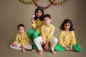 Tiya - A Parrot Ethnic Kurta Payjama for girls