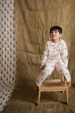 Load image into Gallery viewer, Augustus Tiger-White Night Dress for kids
