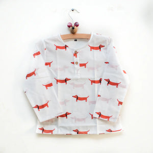 A Dog's Life White Night Dress for kids