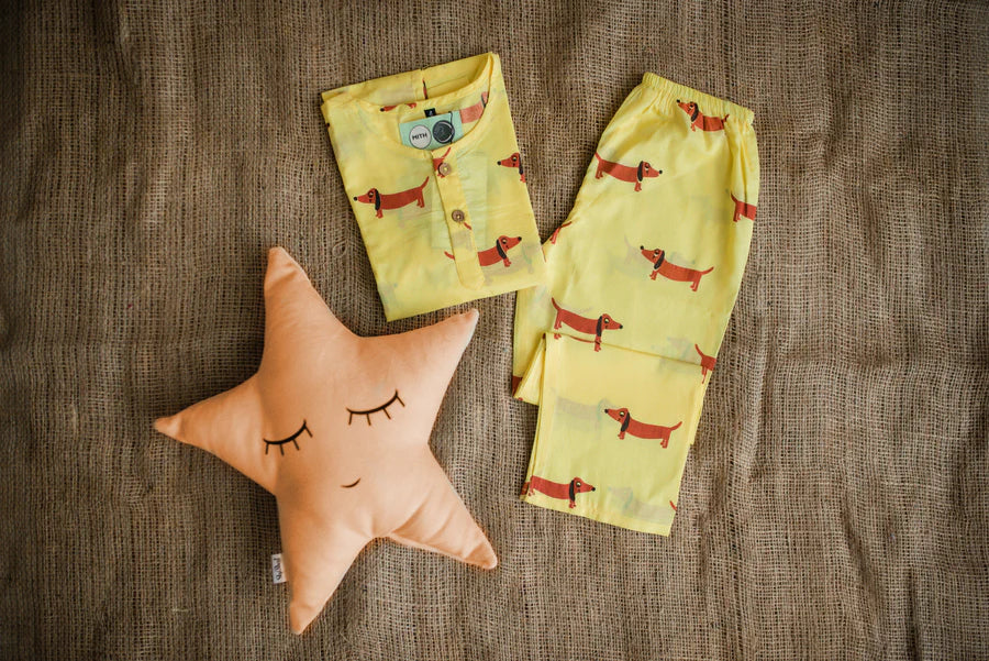 A Dog's Life Yellow Night Dress for kids