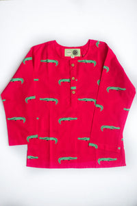 Christmas Crocodile Night Dress for kids