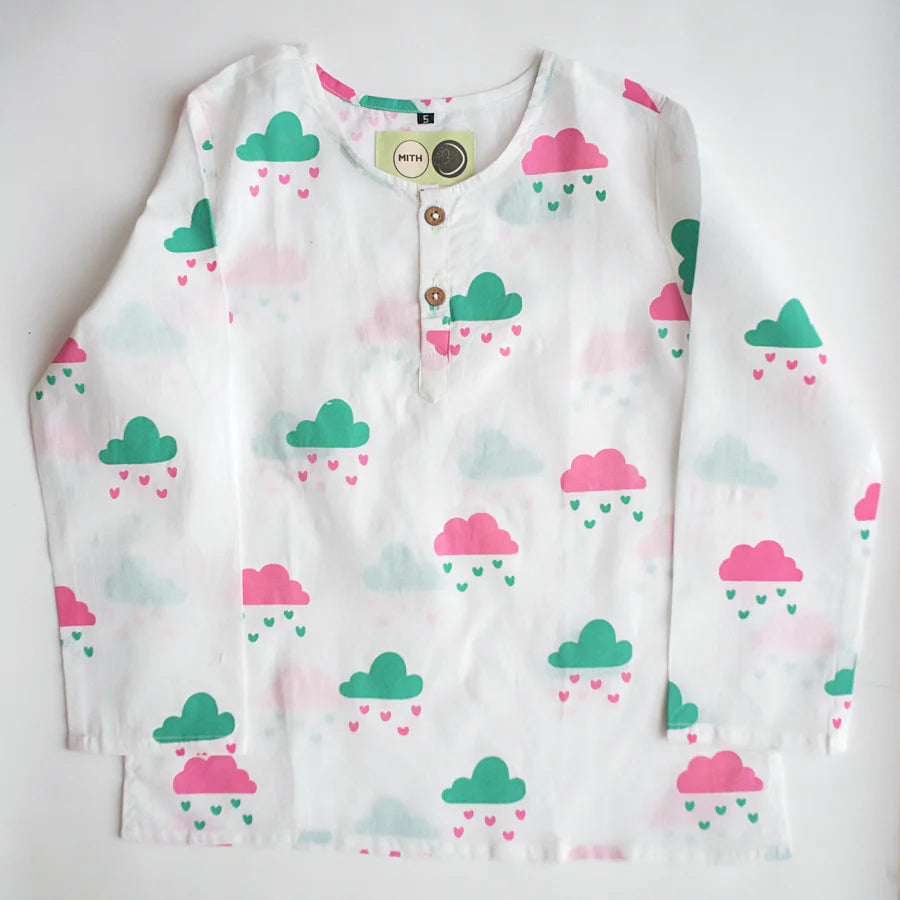 Little Clouds Night Dress for kids