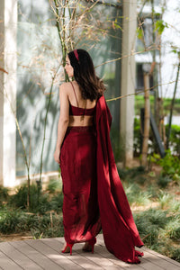 AARNA DRAPE SKIRT AND CAPE SET