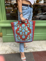 Load image into Gallery viewer, RANIA RUST TOTE BAG
