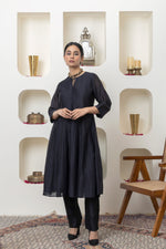 Load image into Gallery viewer, BLACK ANARKALI SET
