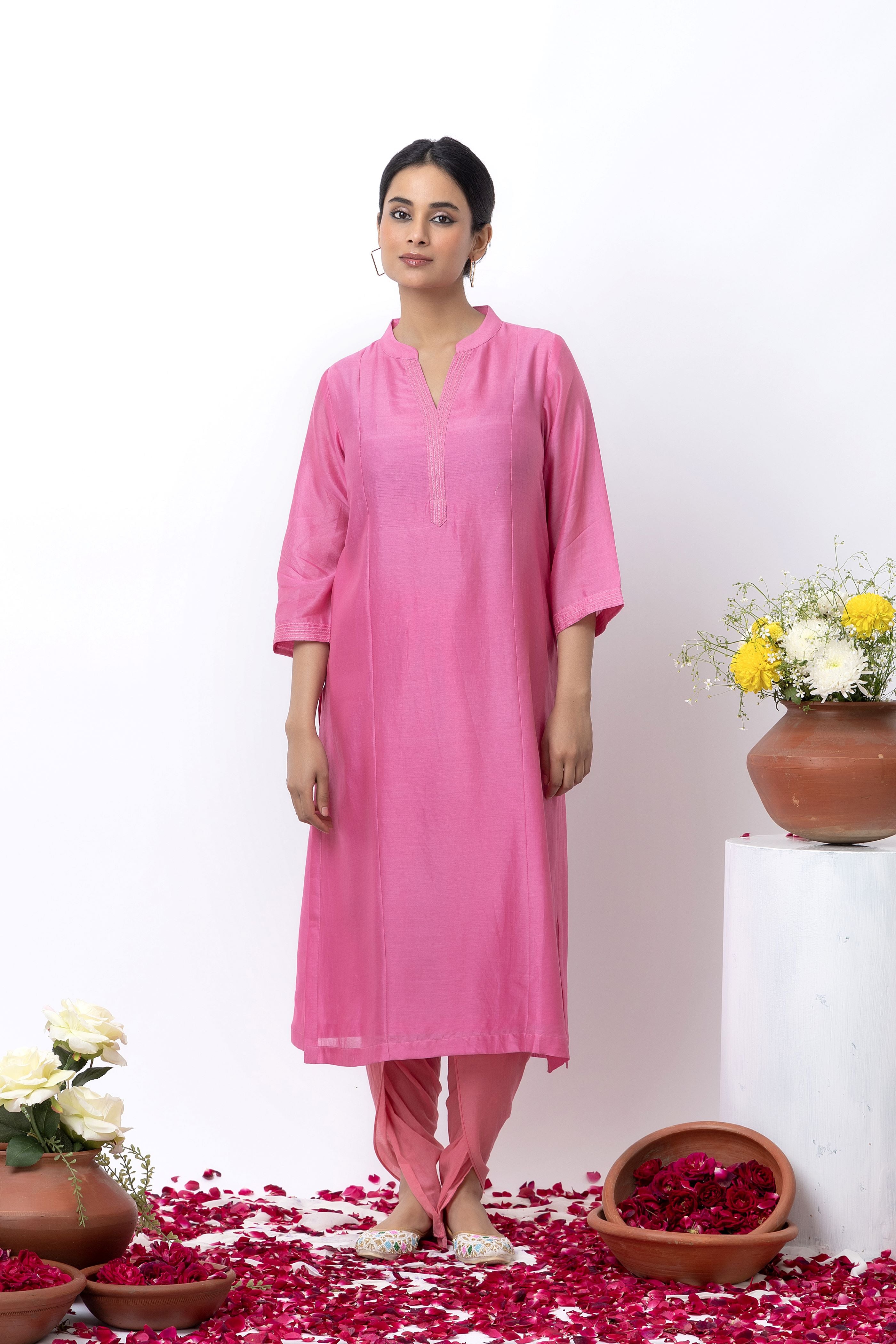 PINK DHOTI SET