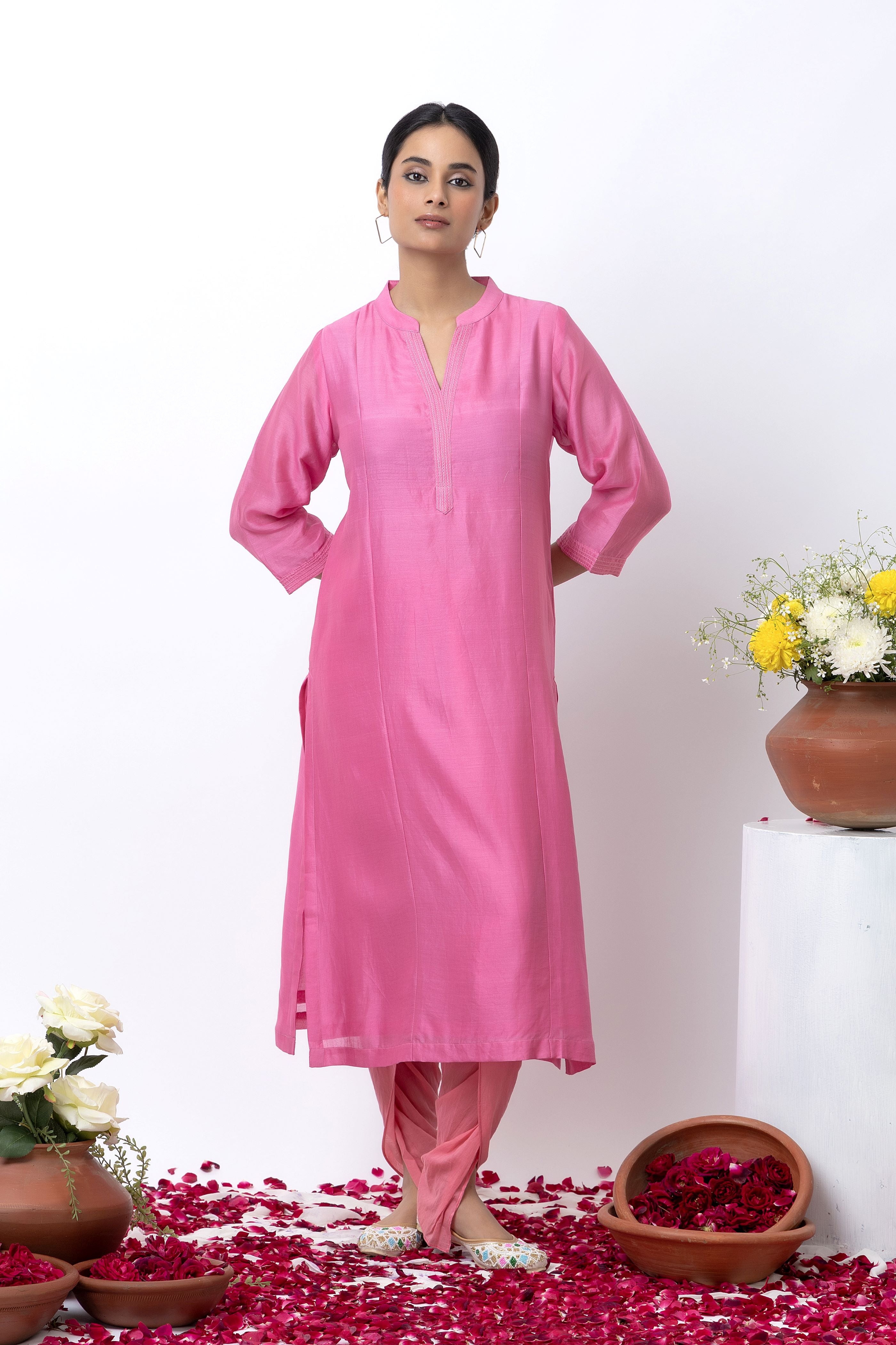 PINK DHOTI SET