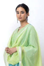 Load image into Gallery viewer, TURQUOISE CHANDERI KURTA SET
