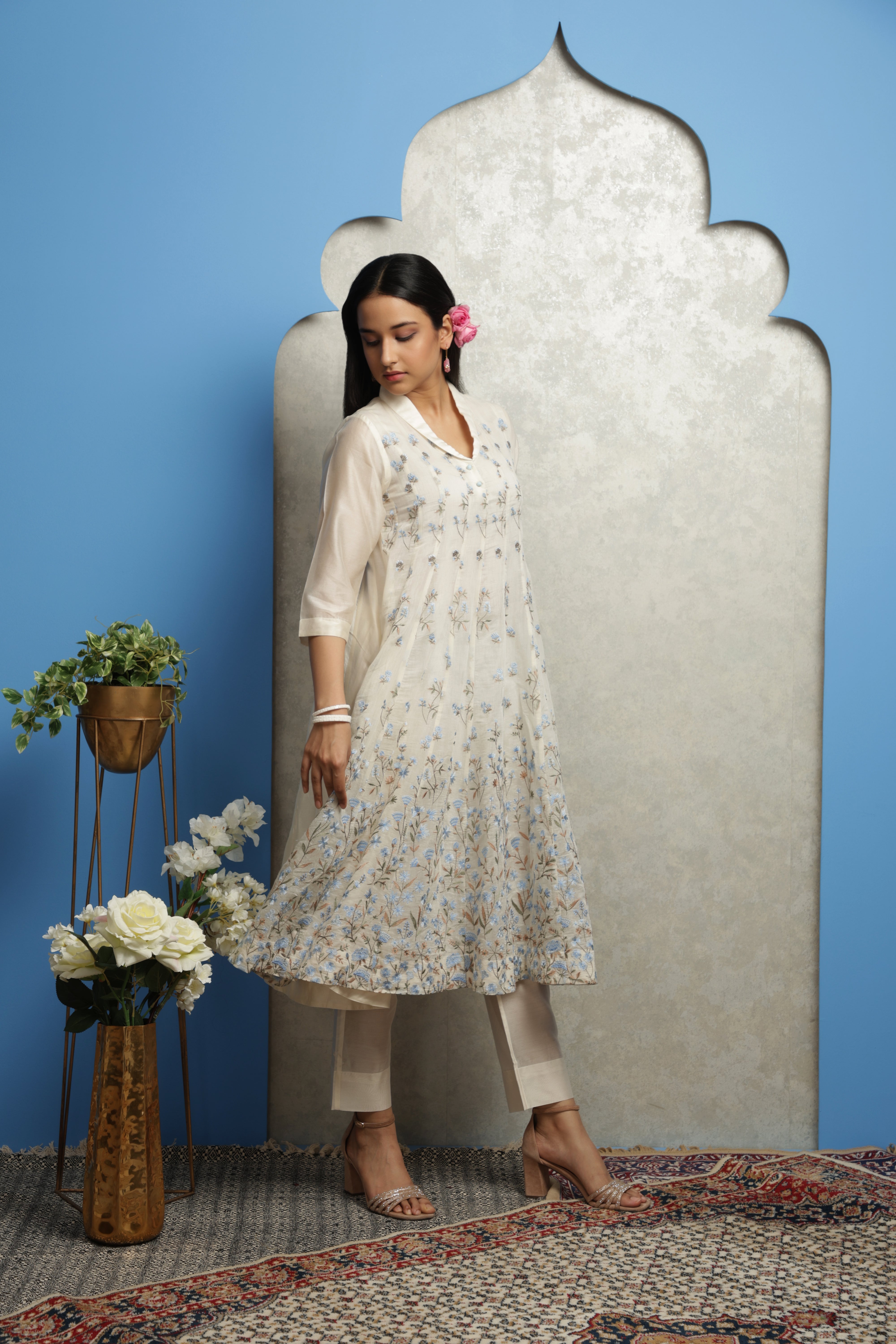 EMBROIDERED ANARKALI SET