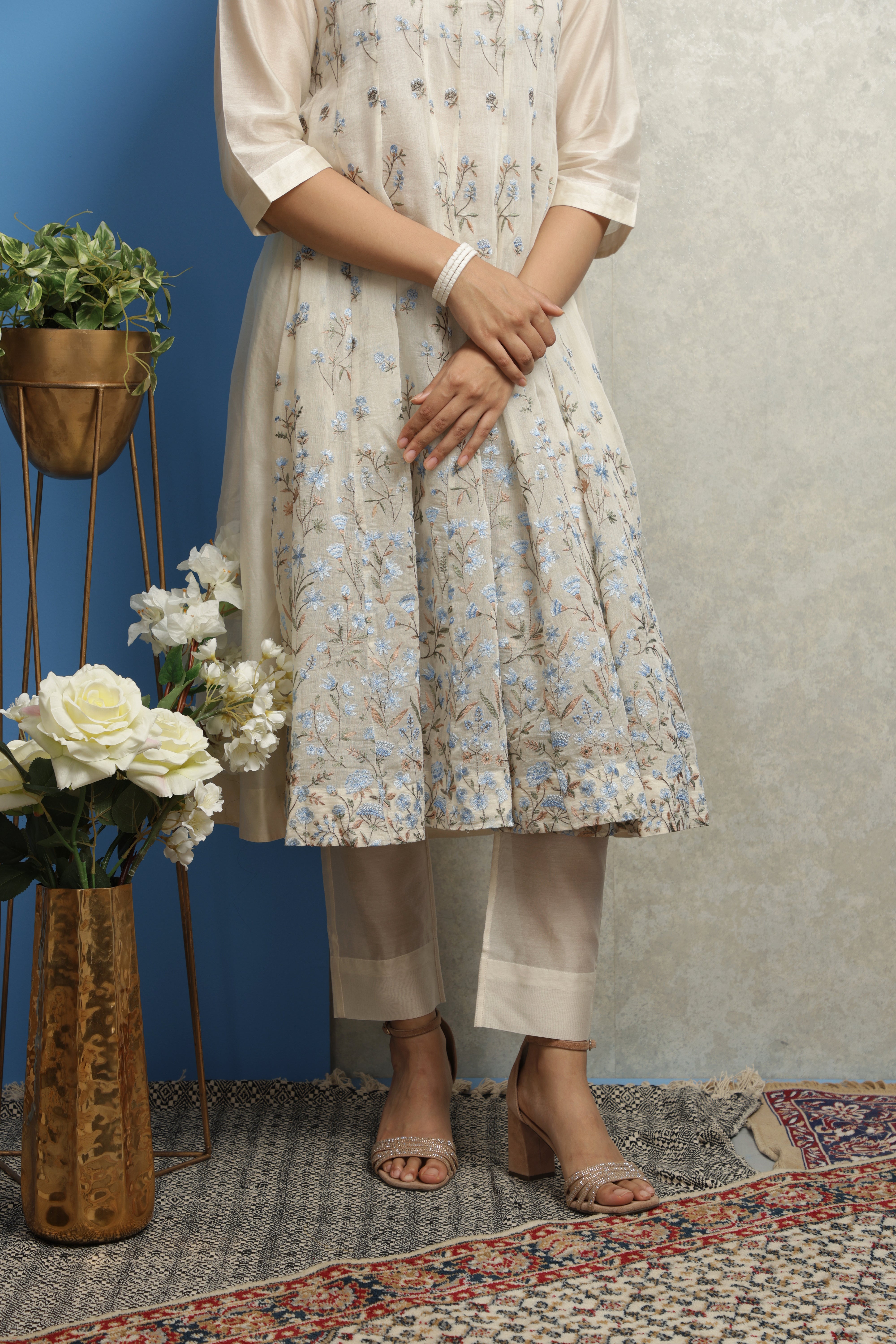 EMBROIDERED ANARKALI SET