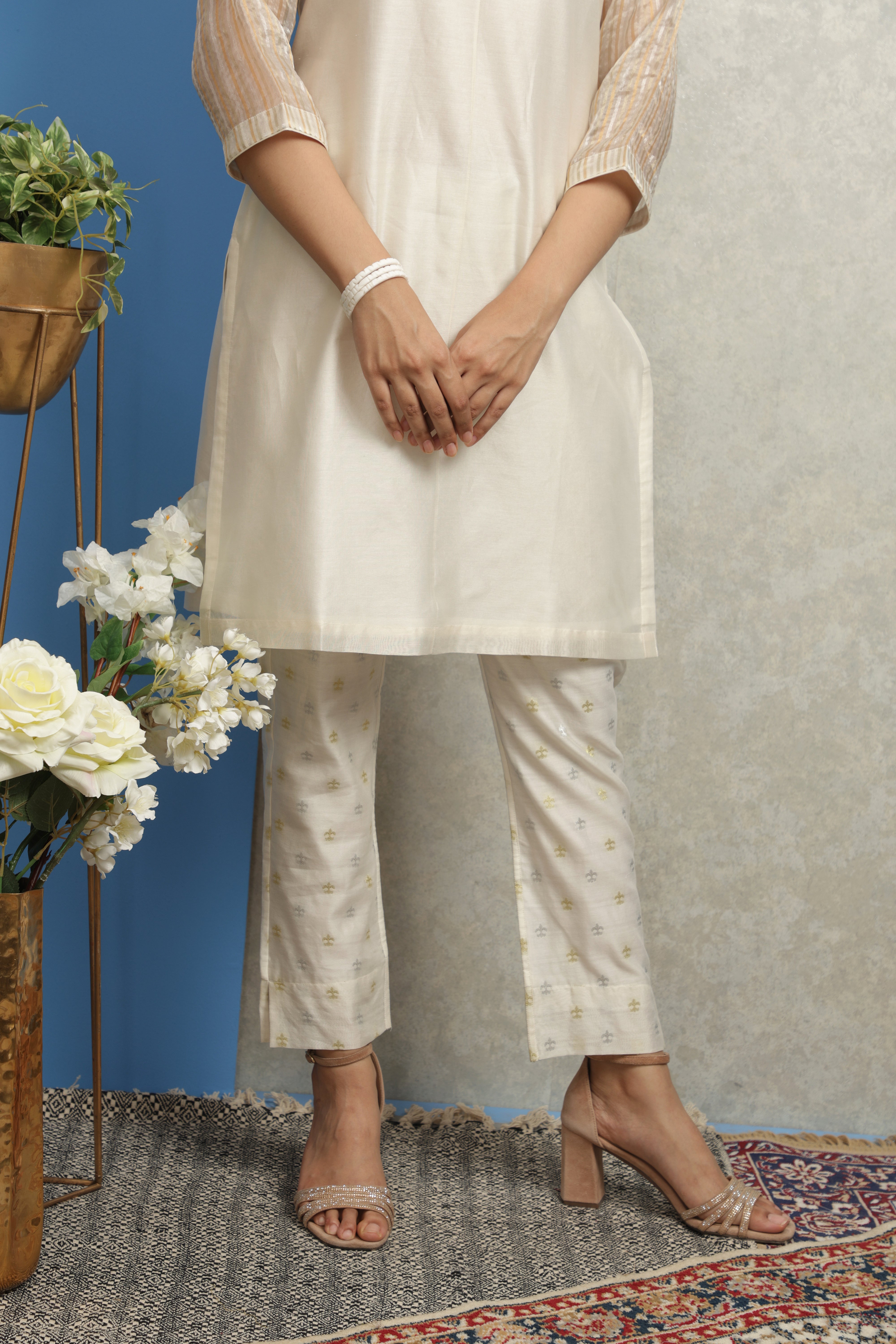 CHANDERI JACQUARD PANTS