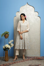 Load image into Gallery viewer, OFF WHITE CHANDERI ANARKALI
