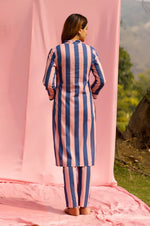 Load image into Gallery viewer, Neel Stripe Straight Fit Kurta Pant Set
