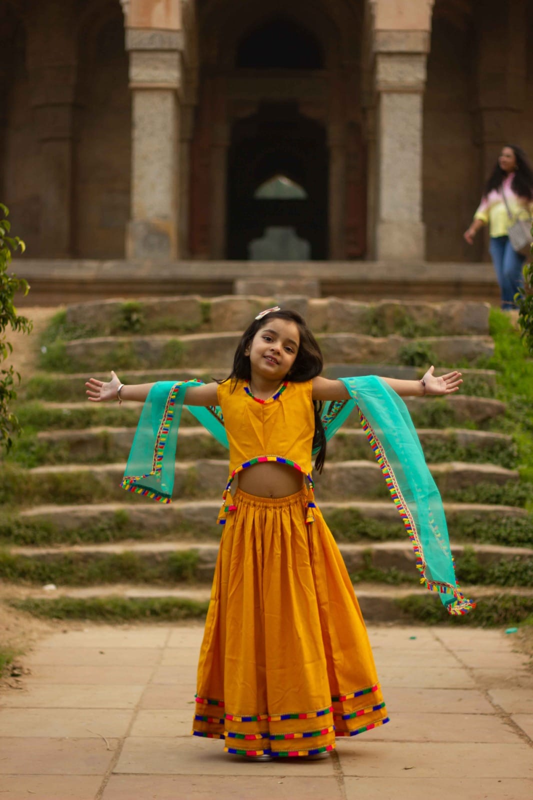 Genda - mustard lehenga with dupatta