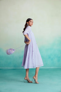 Mystique dress - Lavender Hand embroidered panelled Dress