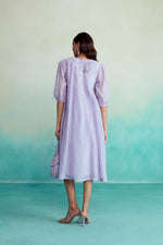 Load image into Gallery viewer, Mystique dress - Lavender Hand embroidered panelled Dress
