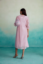 Load image into Gallery viewer, Blushine dress - Orchid Pink Hand embroidered Dress
