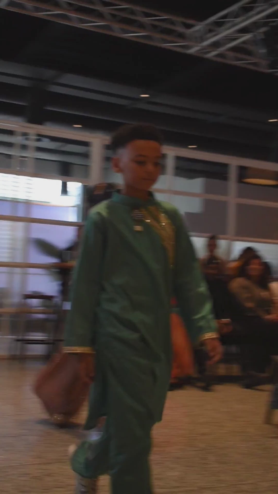 Boys silk kurta payjama in green colour