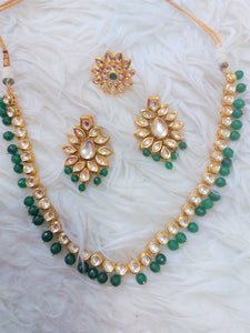 Green Kundan Set