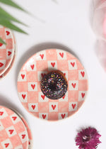 Load image into Gallery viewer, Chequered Heart - Dessert Plates
