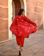 Load image into Gallery viewer, Reva Bug Red Embroidered Cover-up
