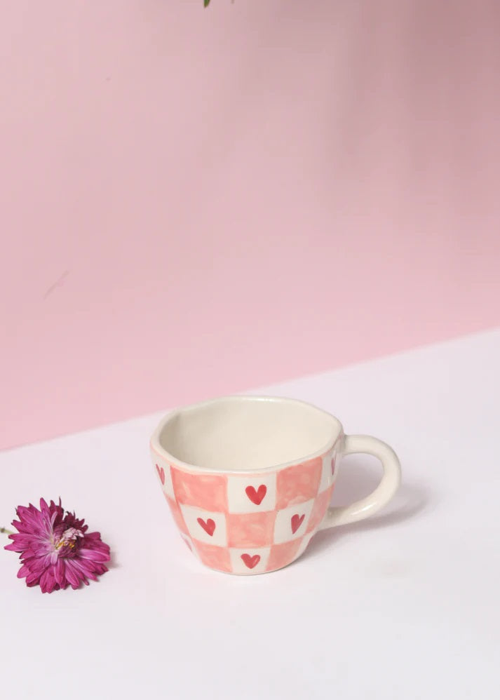 Chequered Heart Mug