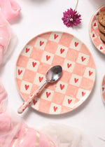 Load image into Gallery viewer, Chequered Heart - Dinner Plates
