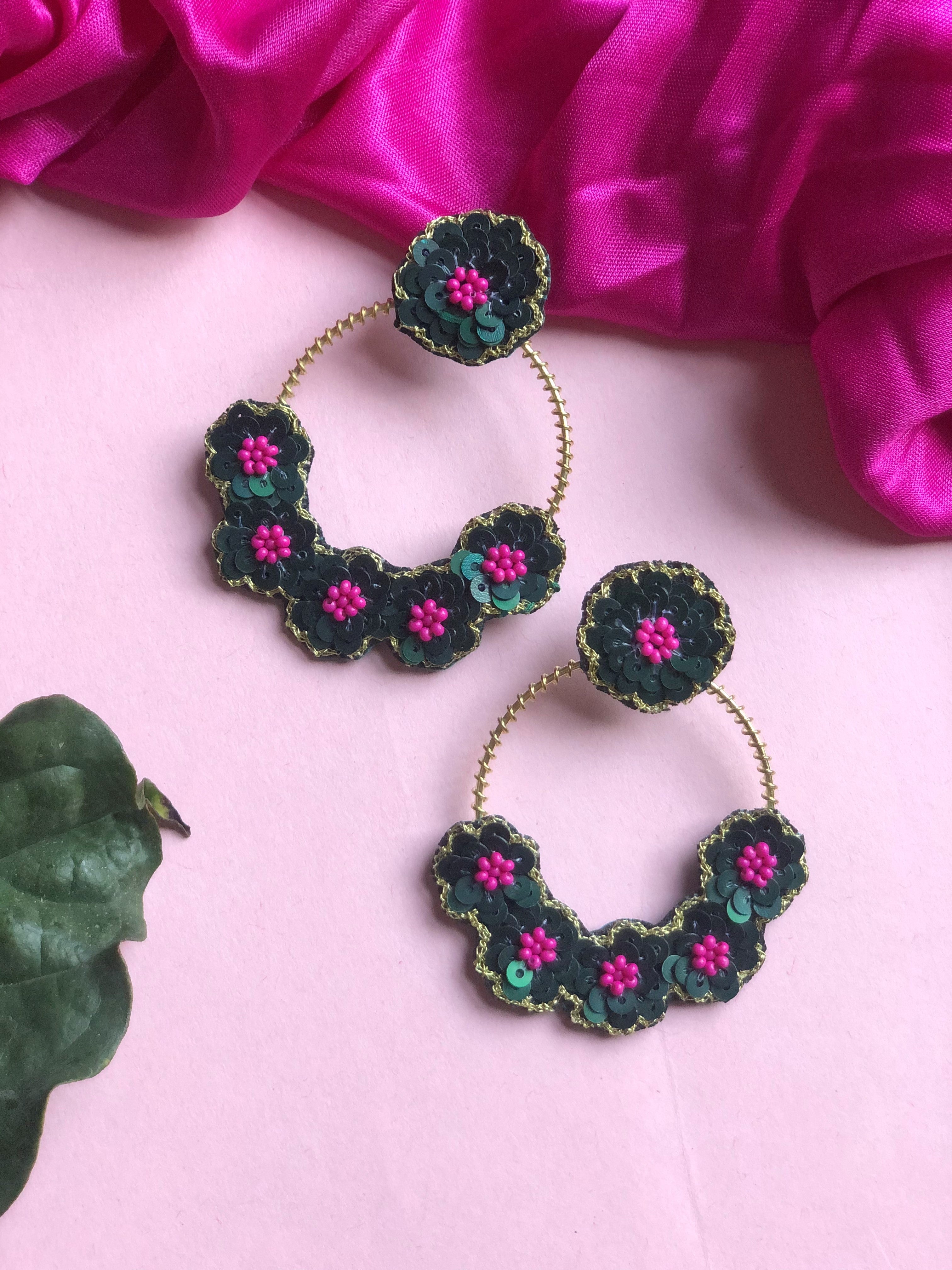 Aadhya Green Earrings